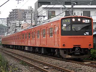201系0番台 オレンジ (クハ201-72) JR青梅線 東青梅〜河辺