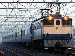 寝台急行「銀河」 EF65型1000番台 特急色 (EF65-1112) 辻堂〜藤沢 上り最終列車