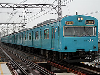 103系 スカイブルー (クハ103-1) JR阪和線 美章園