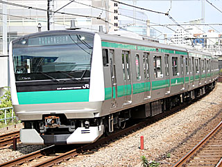 E233系7000番台 埼京線色 (クハE233-7003) JR山手貨物線 恵比寿〜大崎 宮ハエ103編成